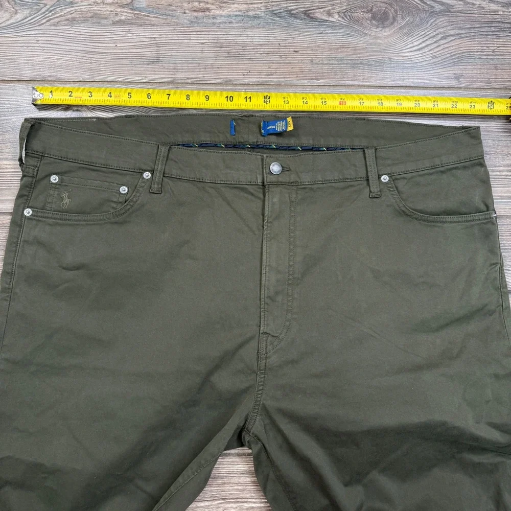 Polo Ralph Lauren Mens Size 46x32 Straight Pants Olive Green Cotton Stretch